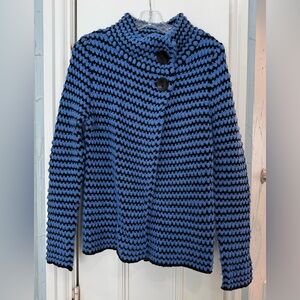 Krimson Klover Blue and Black Women's Sweater - Cozy and Stylish